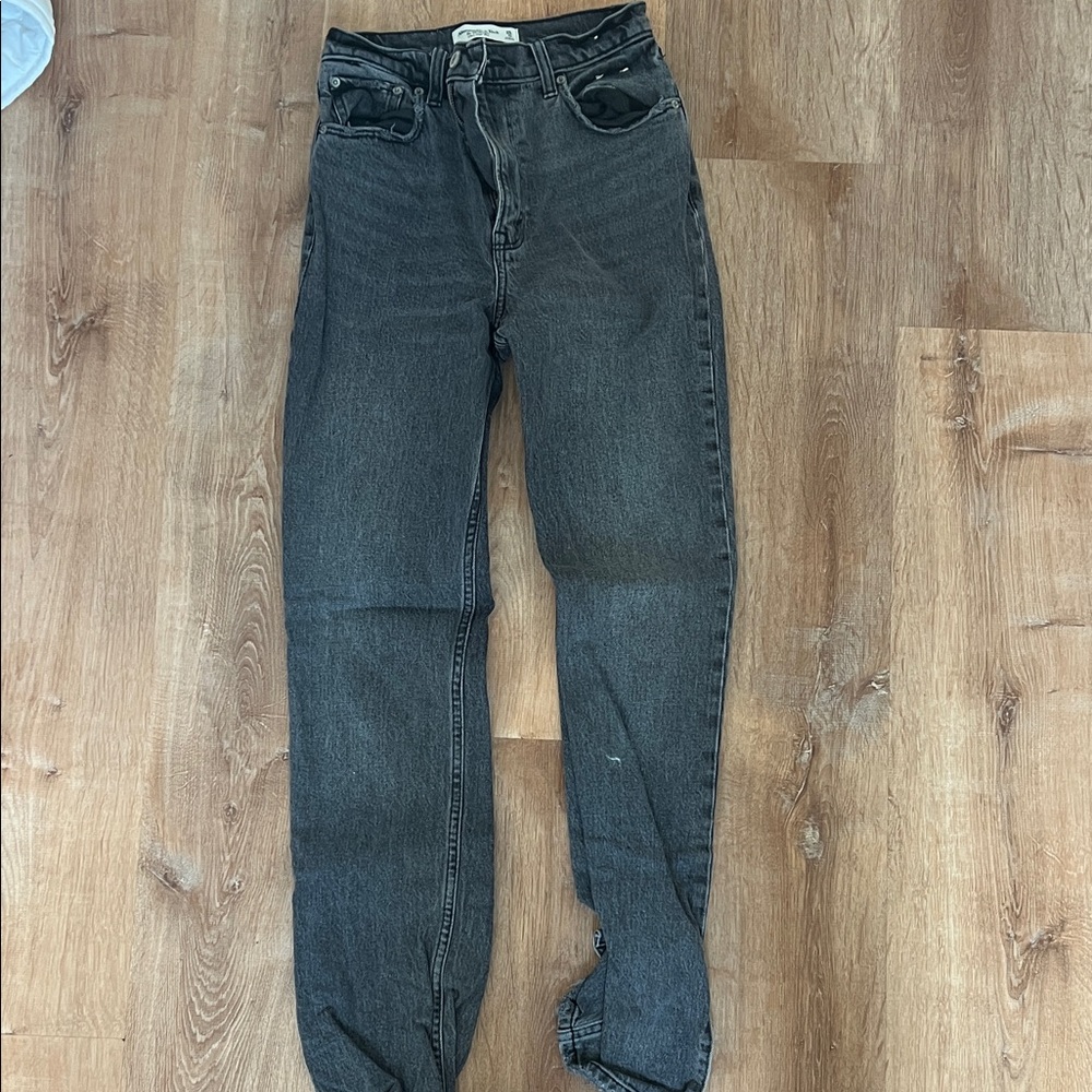 Abercrombie & Fitch High Rise Gray Jeans